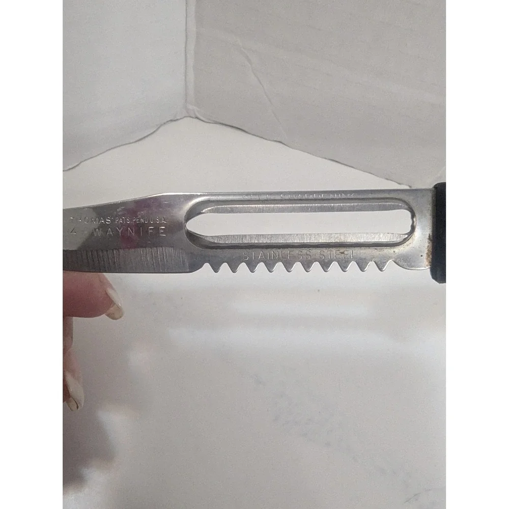 Vintage Thomas 4-Waynife Stainless Steel Multi Tool Kitchen Knife Peeler USA